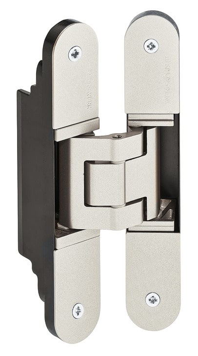 Simonswerk Türband TECTUS TE 340 3D verdeckt für ungefälzte Türen bis 80 kg, Neusilberfarben F2 (SW 125)