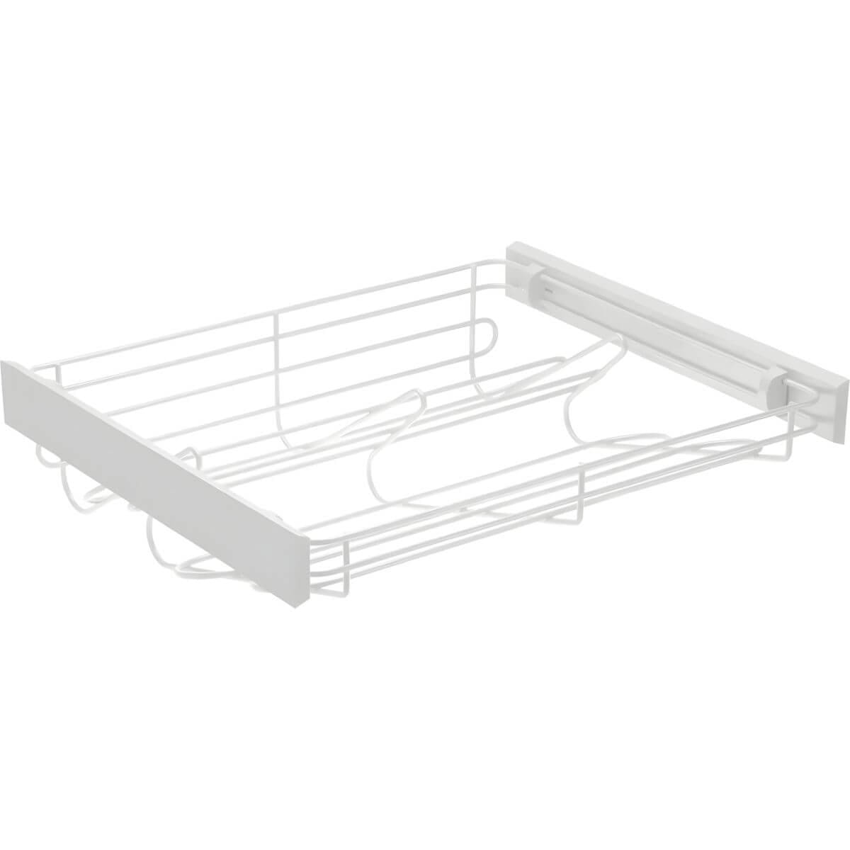 Gedotec Schuhablage-Auszug SMART aus Stahl weiß Tiefe 460 mm, inkl. Auszugschiene