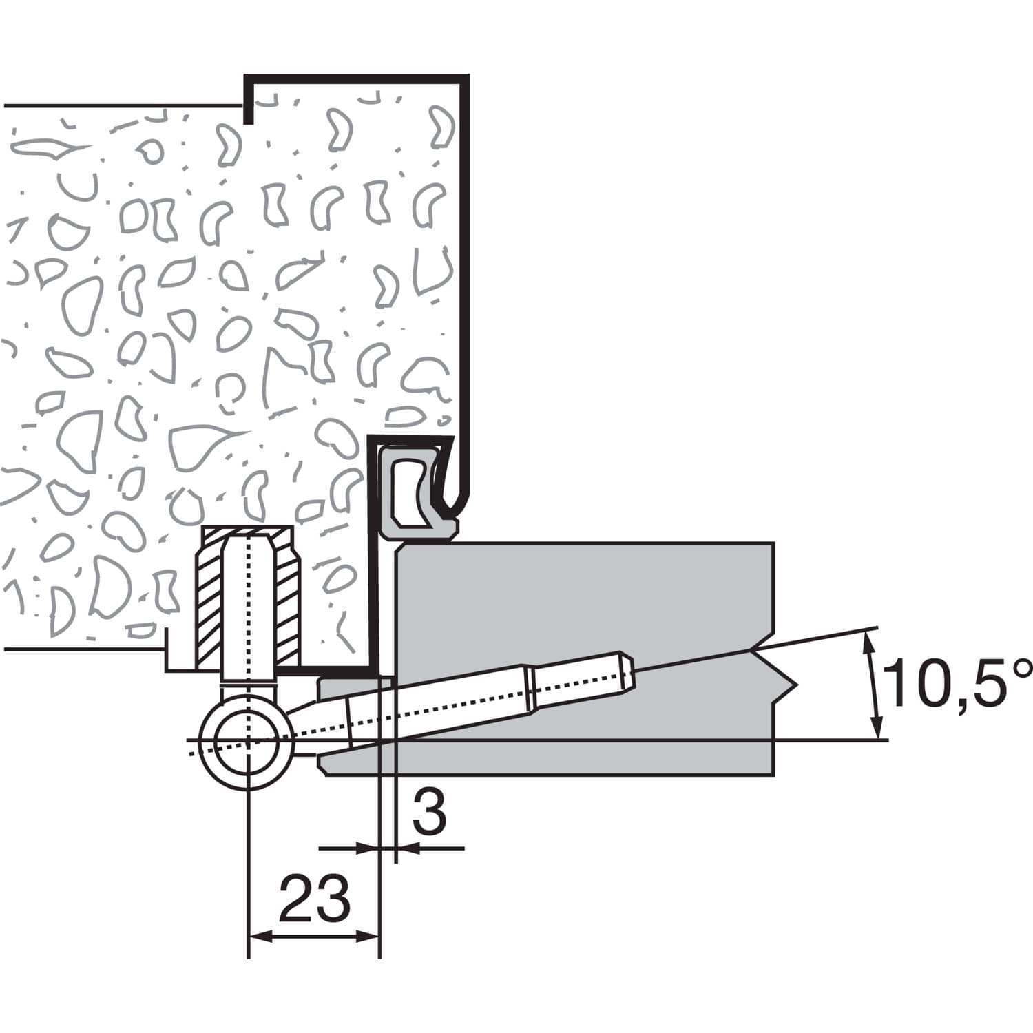 SFS Einbohrband 2-teilig für Futtertüren, 16 mm, Stahl schwarz besch. RAL 9005 SFS Einbohrband 2-teilig für Futtertüren, 16 mm, Stahl schwarz besch. RAL 9005