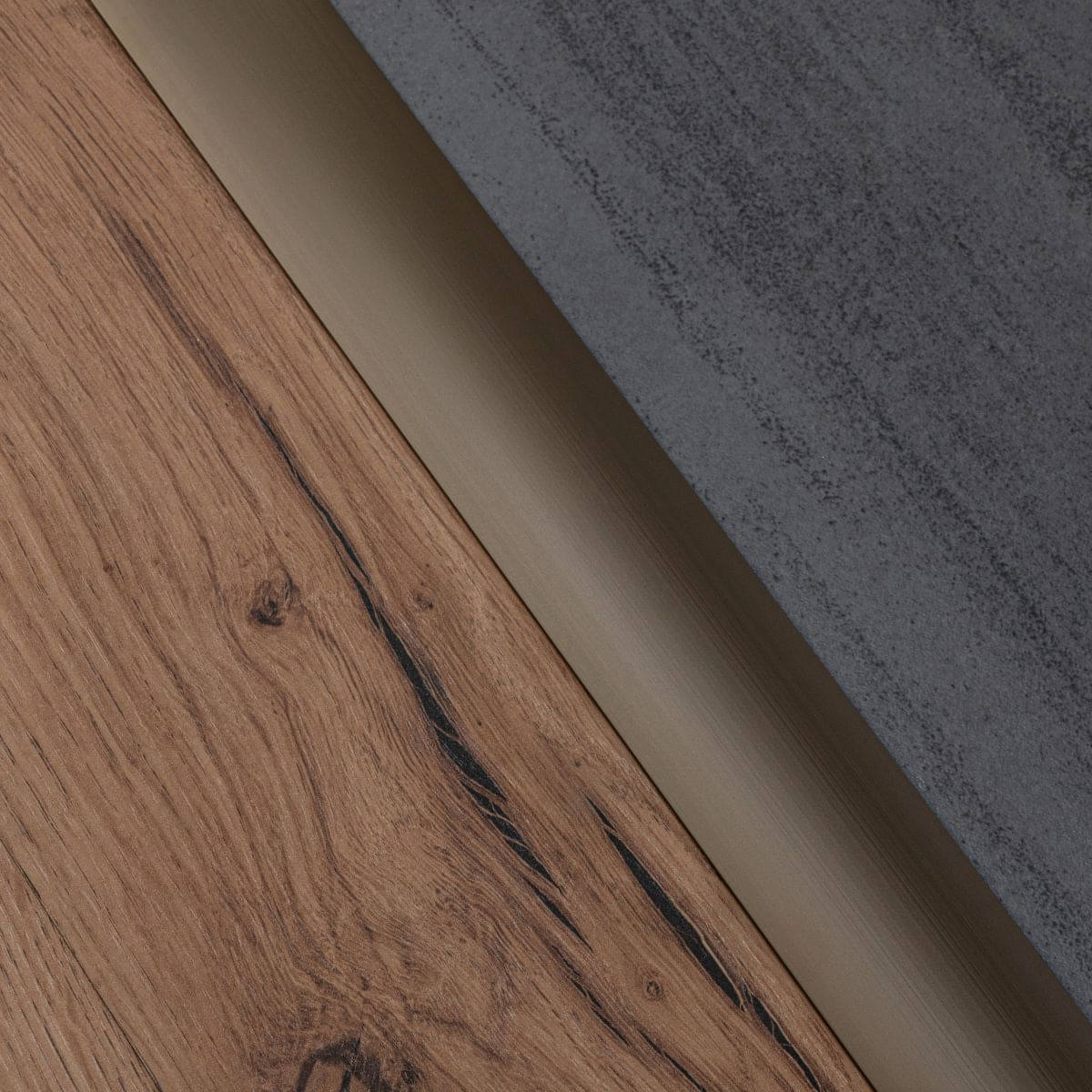 Übergangsprofil aus Aluminium Gewölbt selbstklebend 40 x 5 mm bronze