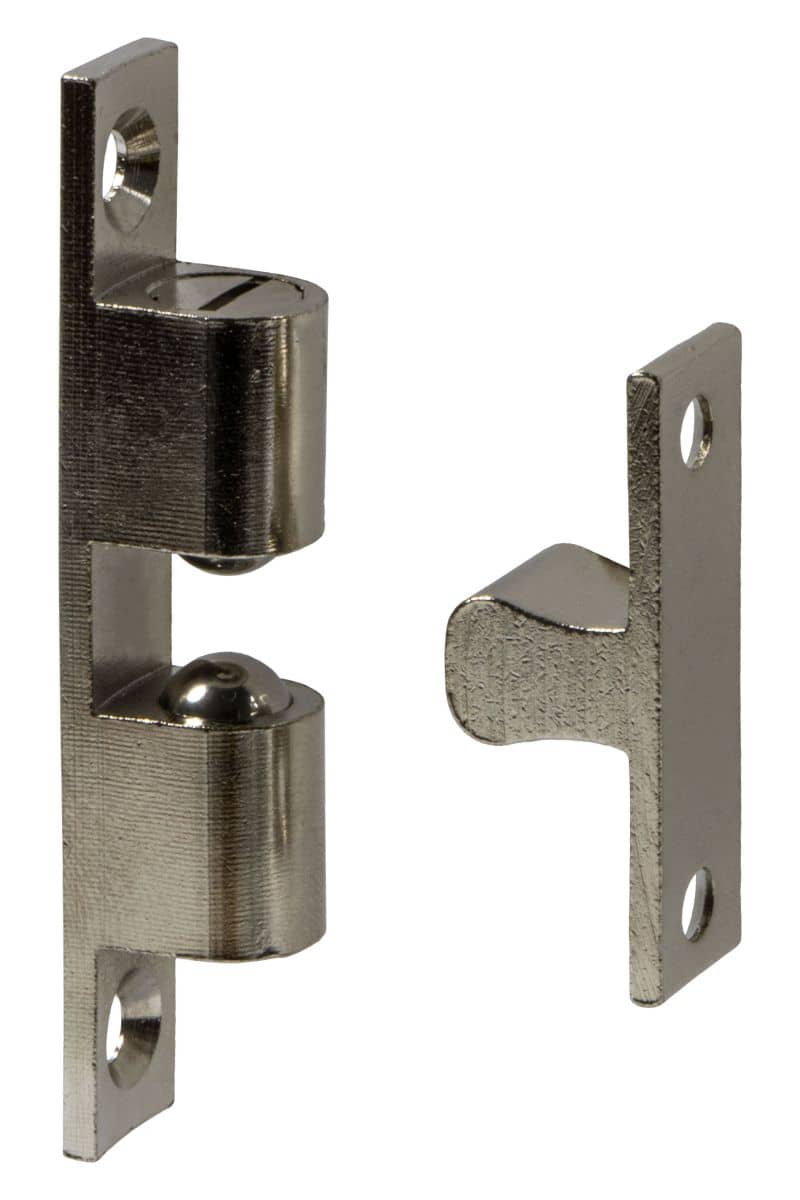 244-20-617-54 Doppel-Kugelschnapper aus Messing verstellbar vernickelt matt 70 mm