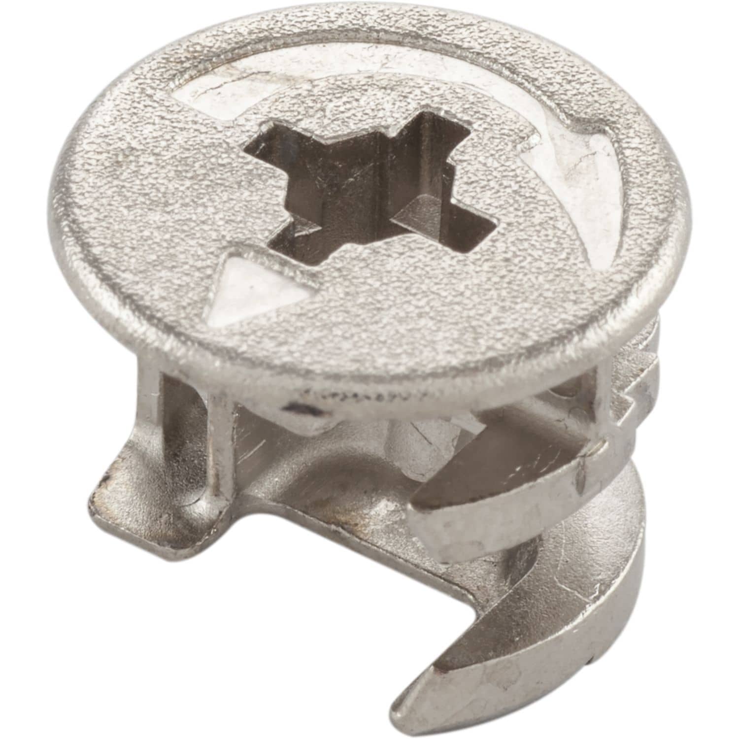 Hettich Rastex 15 Exzenter ohne Abdeckrand Ø 15 mm vernickelt, Plattenstärke 15 mm