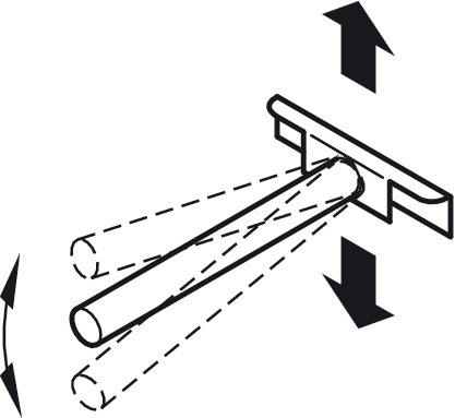 Tablarträger NOVA PRO aus Stahl  200 kg / m² für Wandmontage Skizze