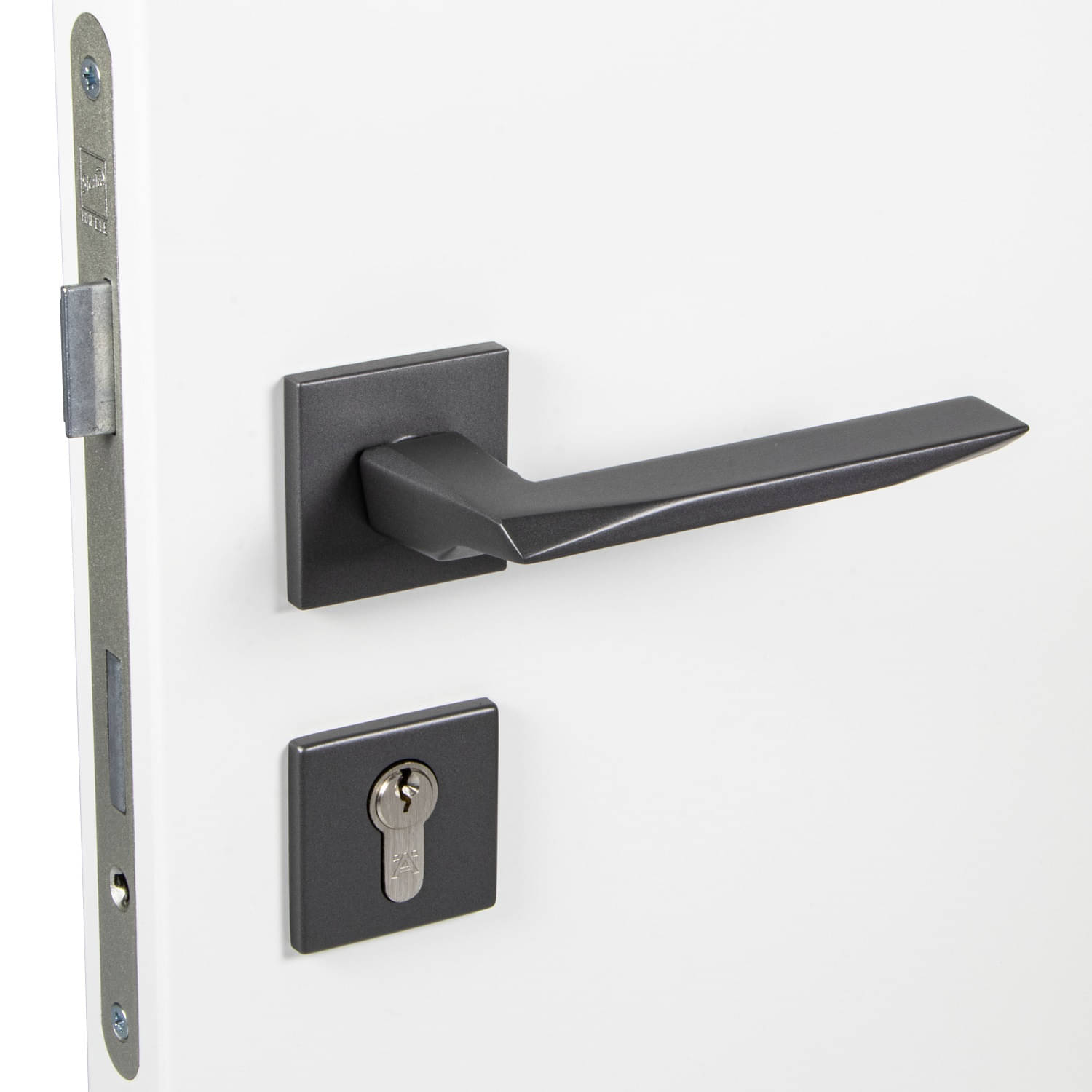 Türdrücker eckig anthrazit Prisma PZ