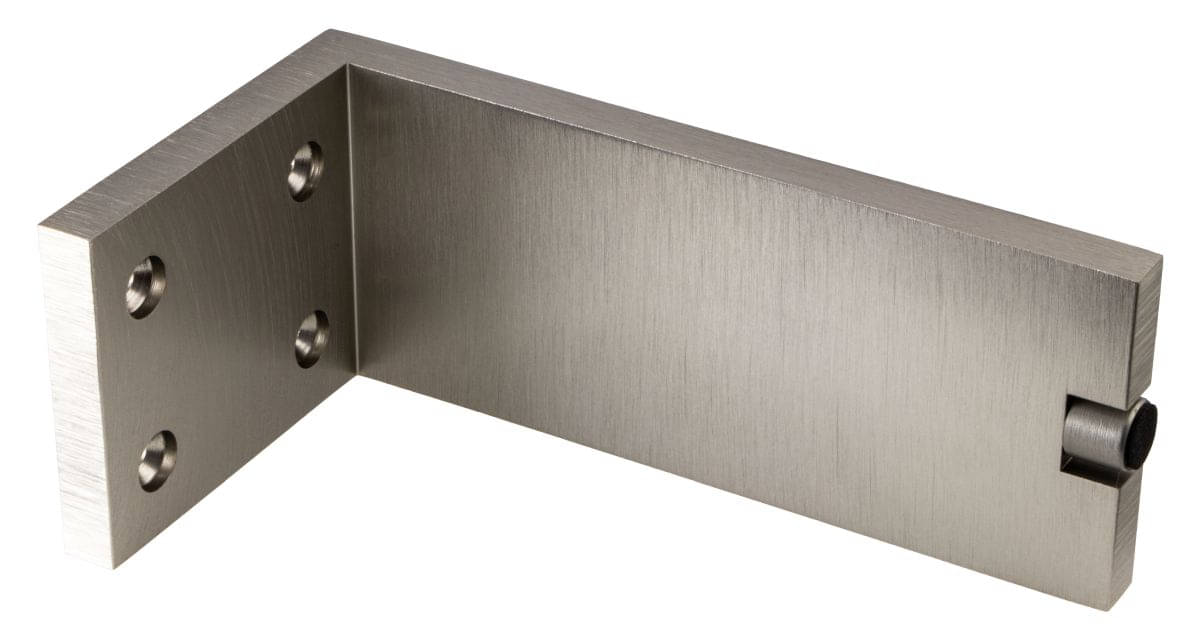 Möbelfuß FONDA aus Aluminium eckig höhenverstellbar 150 mm Edelstahl Optik