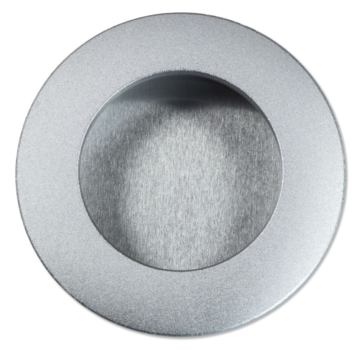 Häfele poignée coquille en aluminium ronde à coller argent, Ø 50 mm