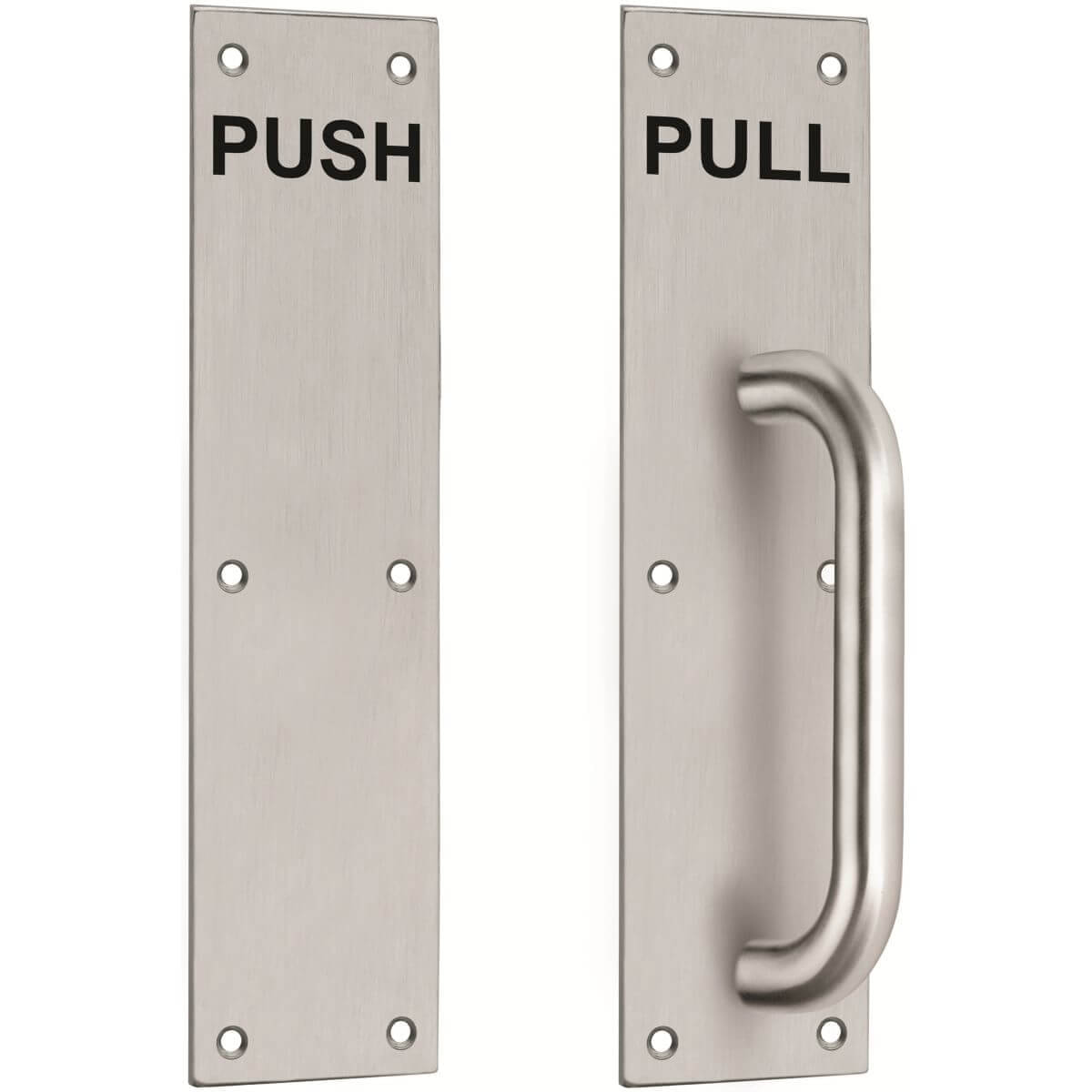 Fimet Stoßgriff Push & Pull aus Edelstahl 320 x 80 mm mit Gegenplatte