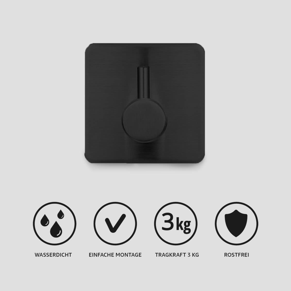 Gedotec Set 2 Ganci Porta Asciugamani Autoadesivi In Acciaio Inox - Senza Fori, Adesivo Robusto Fino A 6 Kg Per Bagno E Cucina