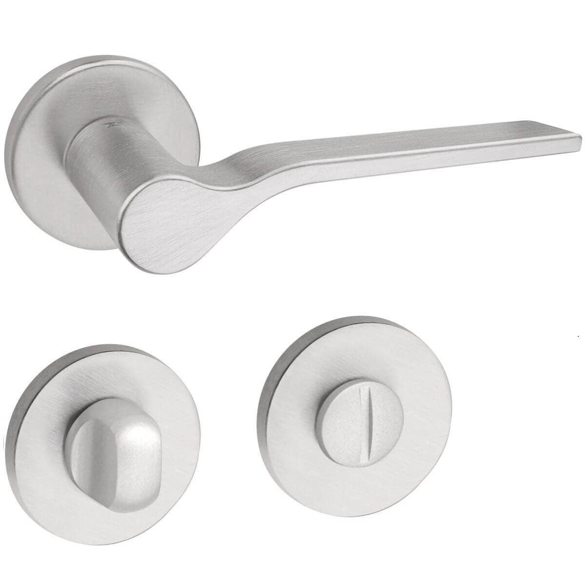 Juego de manillas Fimet ONDA 1230-208 de metal, WC - Baño - Cromo satinado