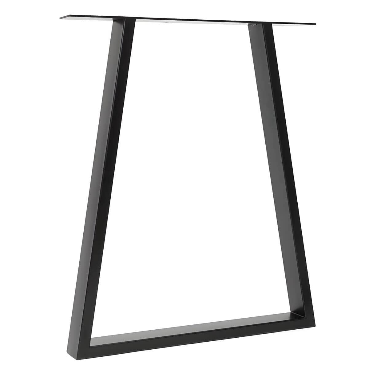 Gedotec Tischkufe FERRO-T aus Stahl Schwarz, 710 x 580 mm