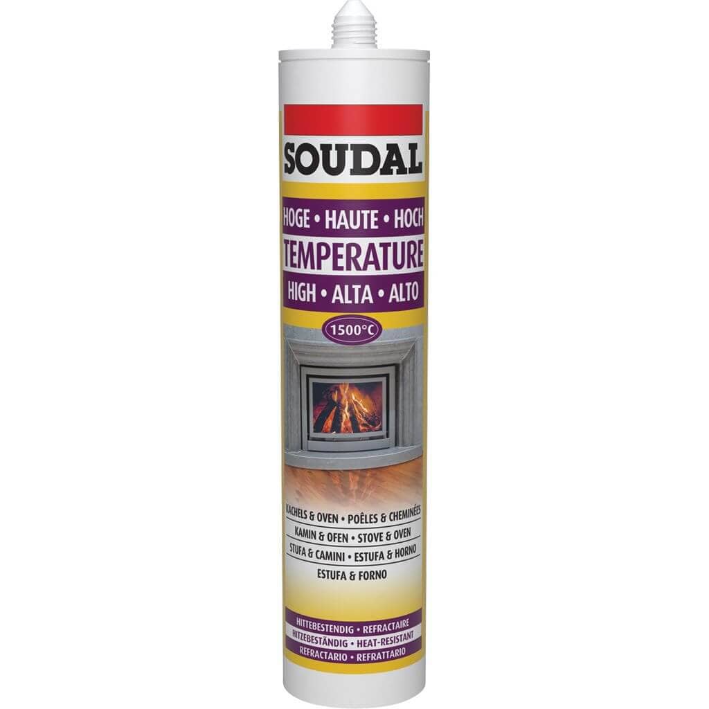 Soudal sigillante per caminetti e forni fino a 1500°C, 300 ml