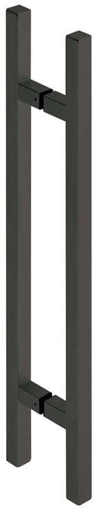 Stangengriff eckig beidseitig aus Edelstahl Schwarz