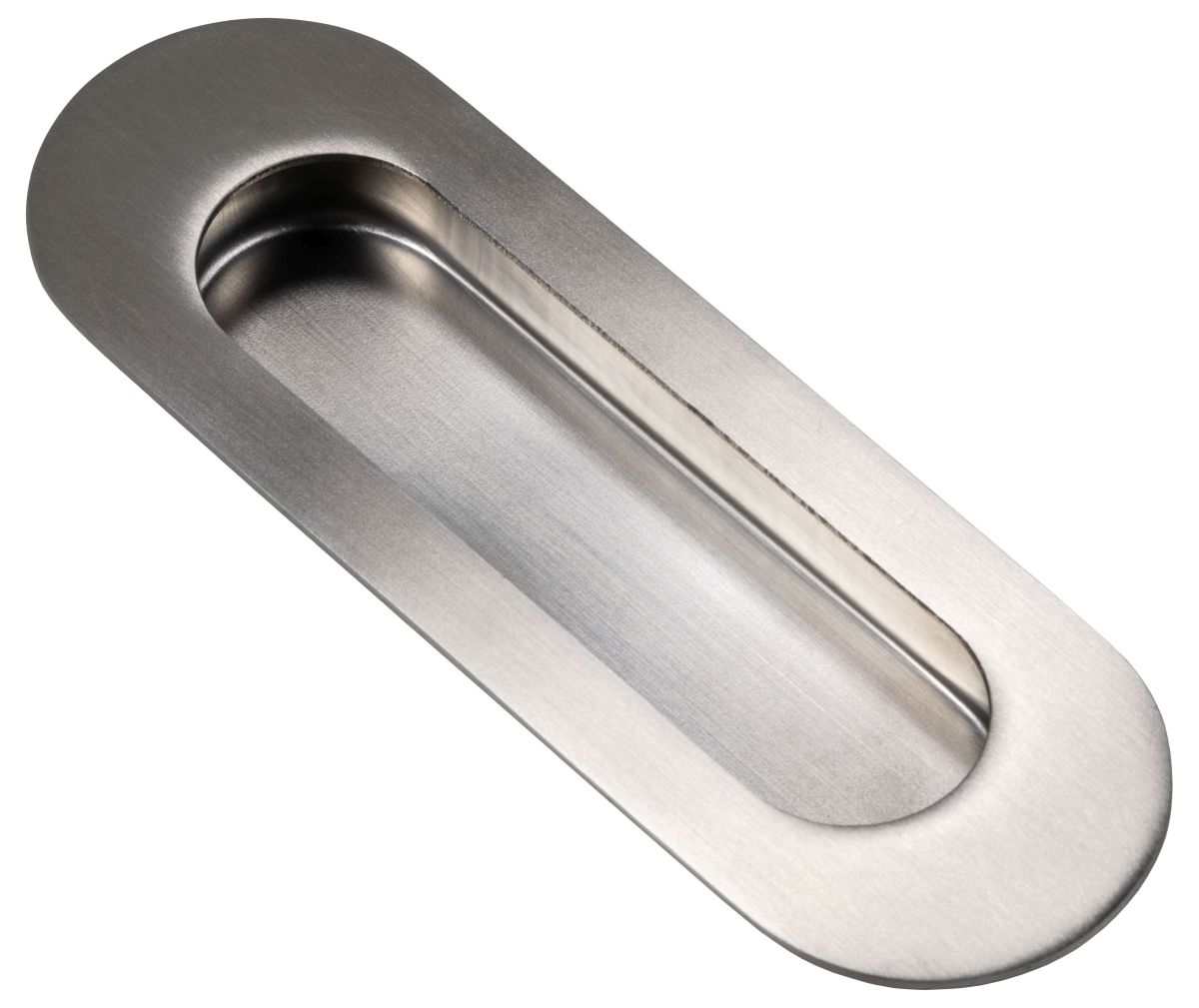 Gedotec shell handle MADRID made of stainless steel oval 120x40 mm