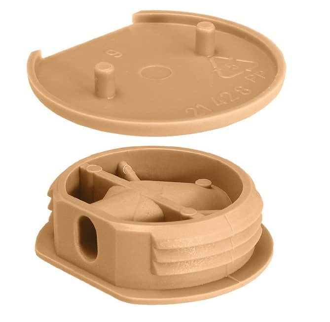 beige Korpusverbinder CARAVAN aus Kunststoff Ø 26 mm beige