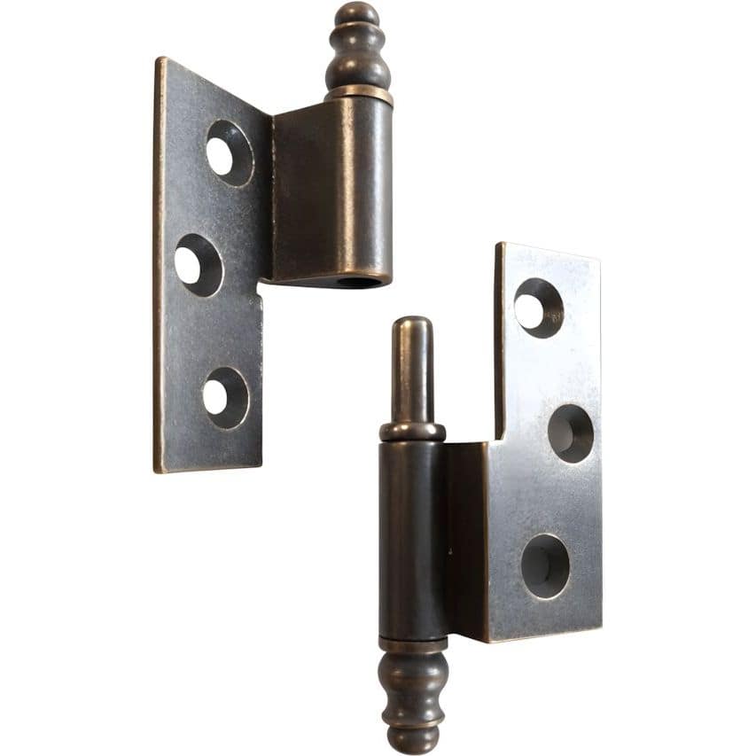Gedotec Zierband 133 aus Messing mit Zierrolle, gefälzt Bronze links 65 x 40 mm