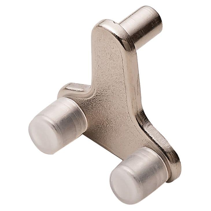 Häfele Glasbodenträger H9639 aus Metall mit Klemmsicherung, Ø 5 mm