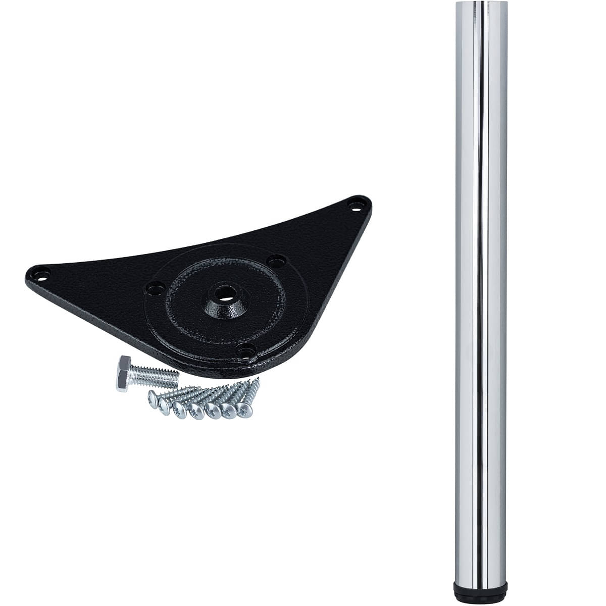 HÄ Tischbein chrom poliert