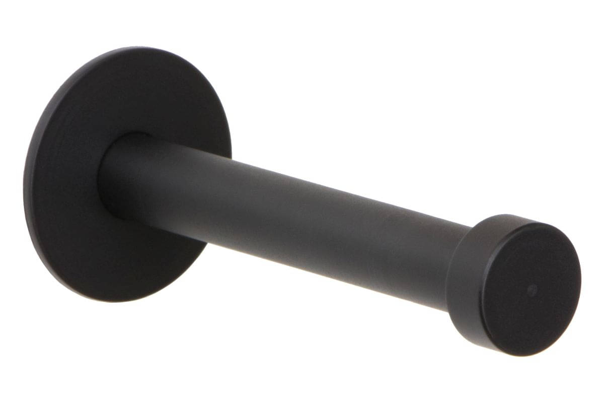 Gedotec Garderobenhaken PANTHER aus Edelstahl schwarz, Tiefe 72 mm