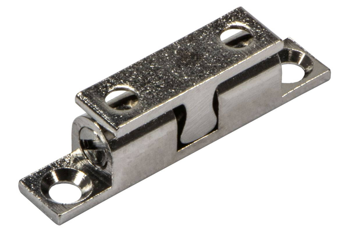 Doppel-Kugelschnapper aus Messing verstellbar verchromt poliert 43 mm