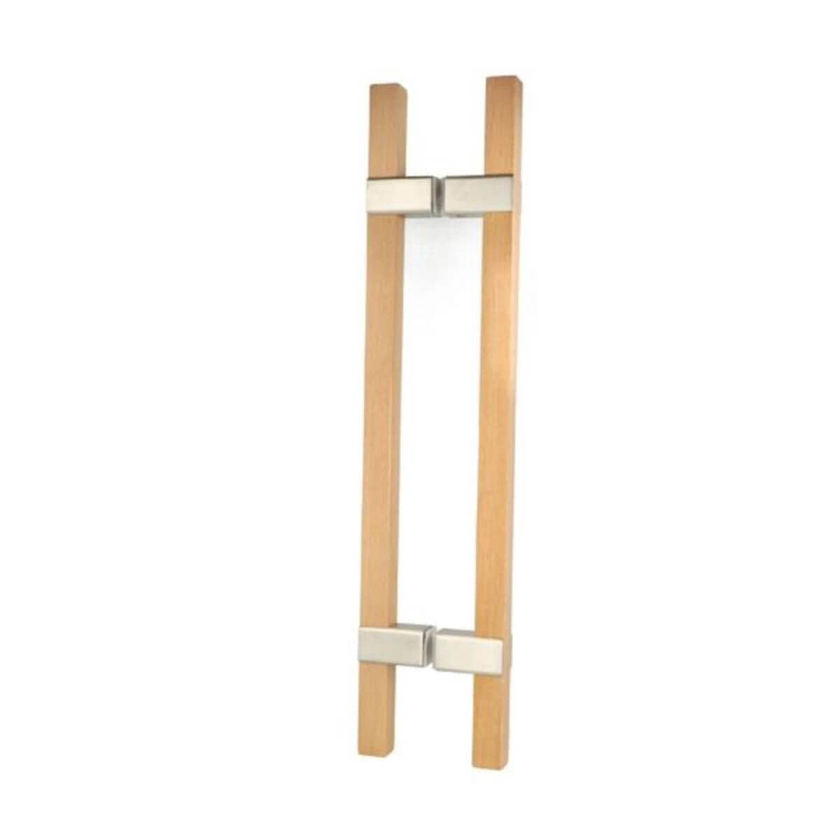 Siso Stoßgriff WISLA aus Holz & Edelstahl für Glastüren, 450 mm
