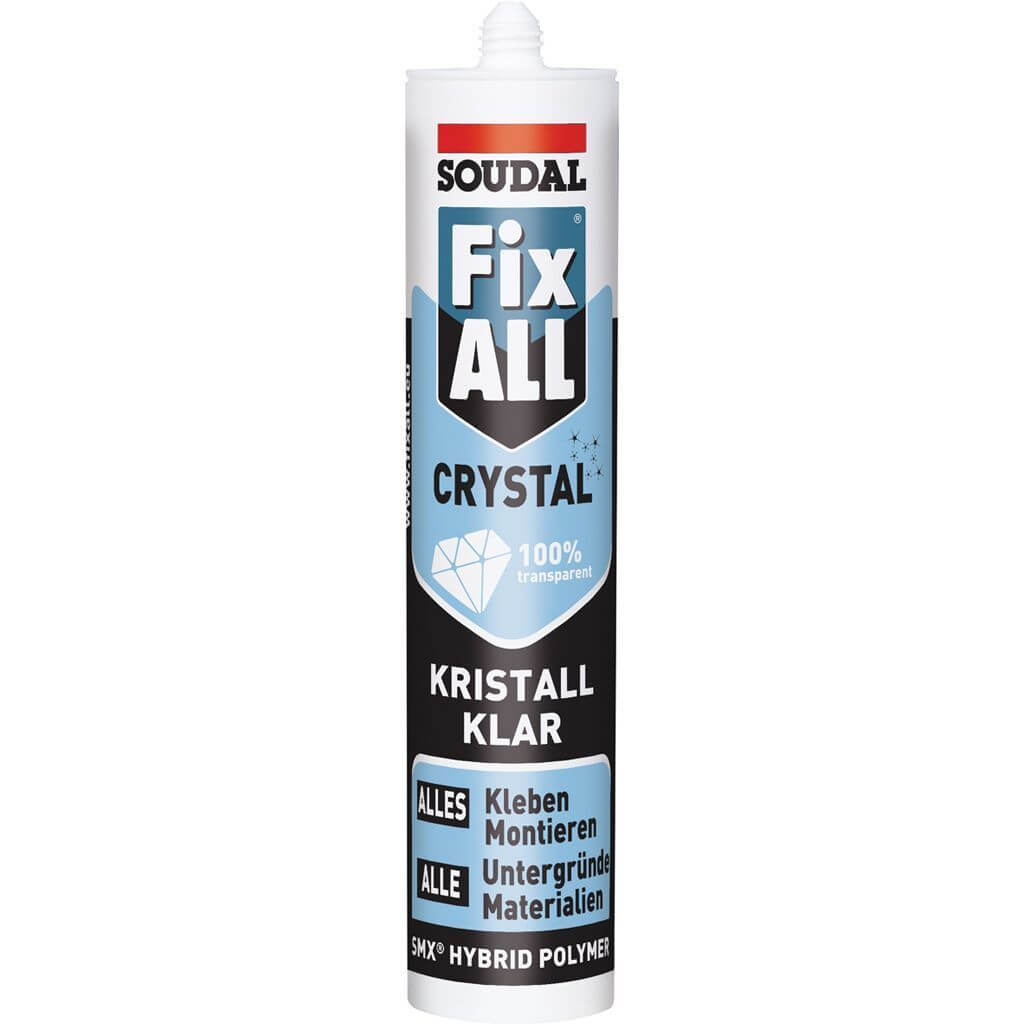 Soudal adhesivo y sellador FIX ALL CRYSTAL, transparente 300g