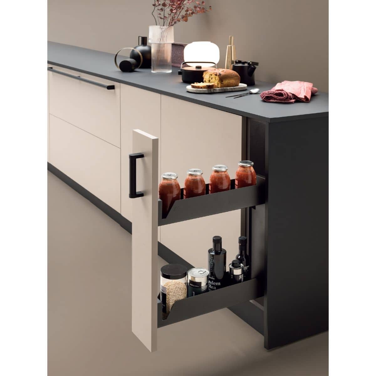Häfele Unterschrank Frontauszug UTENSIO ST10 PLUS SLIM, 45 kg Korpusbreite 150 - 200mm