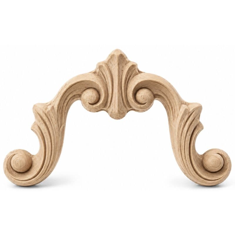 Gedotec Ornamente aus Holzpaste, Modell 45 Maße: 97 x 60 mm