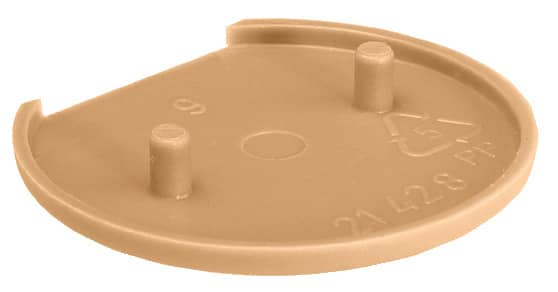 00010158_0 Korpusverbinder CARAVAN aus Kunststoff Ø 26 mm Abdeckkappe beige
