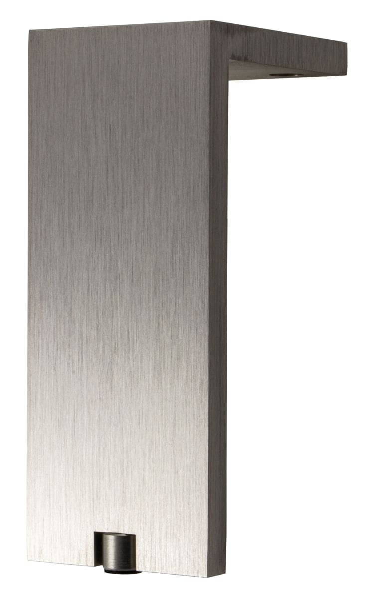 Möbelfuß FONDA aus Aluminium eckig höhenverstellbar 150 mm Edelstahl Optik