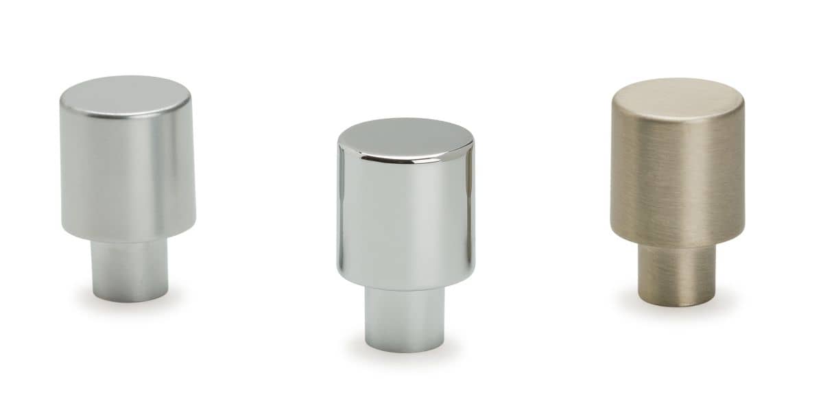 Viefe Möbelknopf ONE aus Metall, Ø 15 mm, Edelstahl Optik