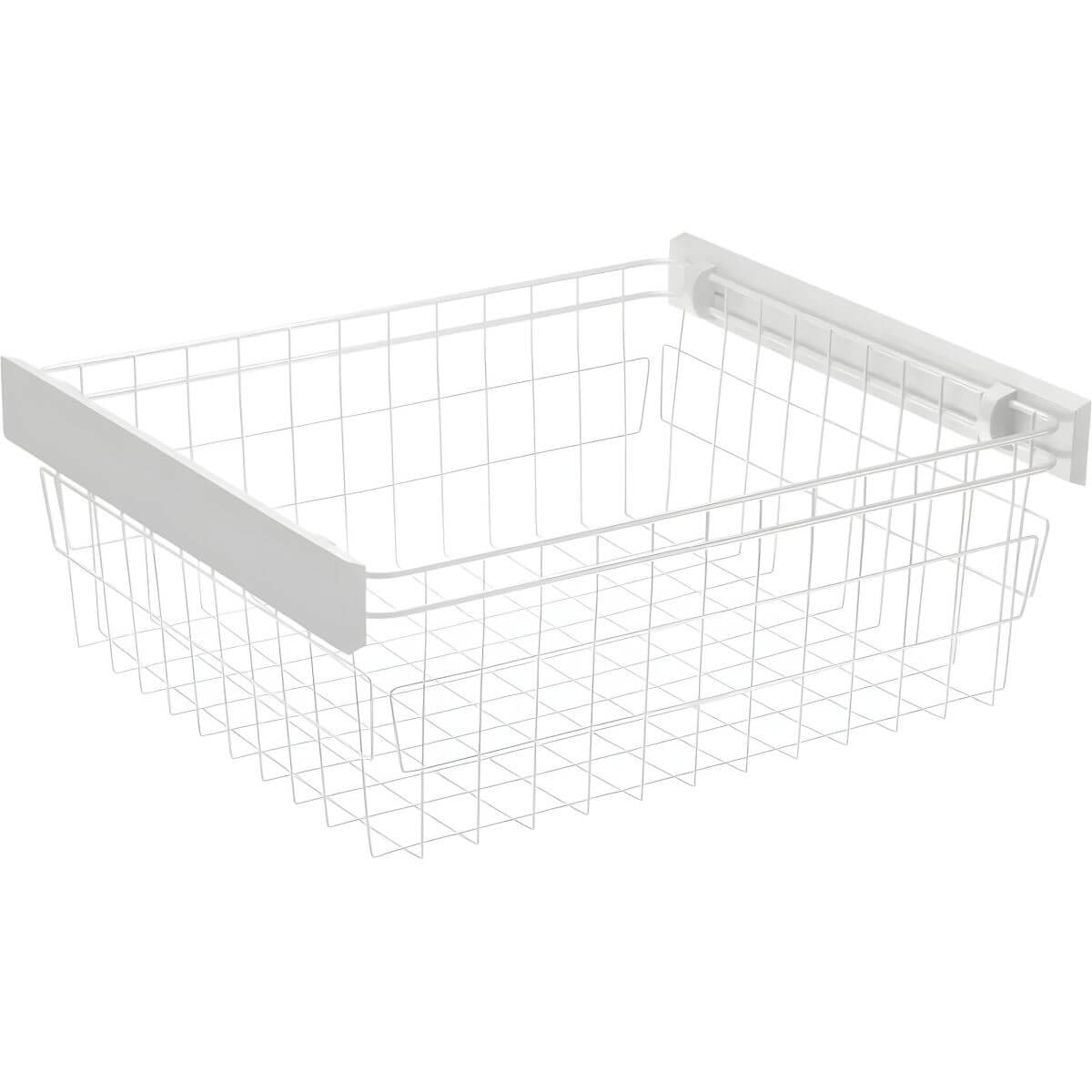 Gedotec Gitterauszugkorb SMART aus Stahl weiß Tiefe 460 mm, inkl. Auszugschiene