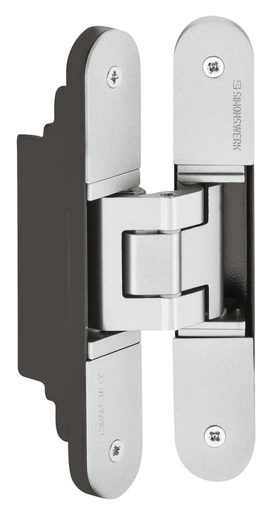 Simonswerk Türband TECTUS TE 340 3D verdeckt für ungefälzte Türen bis 80 kg, Edelstahl-Design (SW 126)