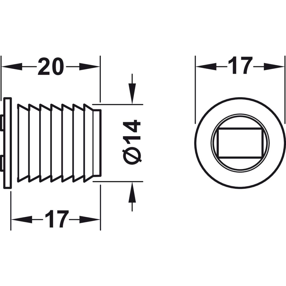 Häfele Magnetverschluss aus Kunststoff, Ø 14 mm braun 4,5 kg