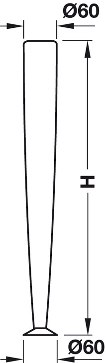 Skizze Tischbein