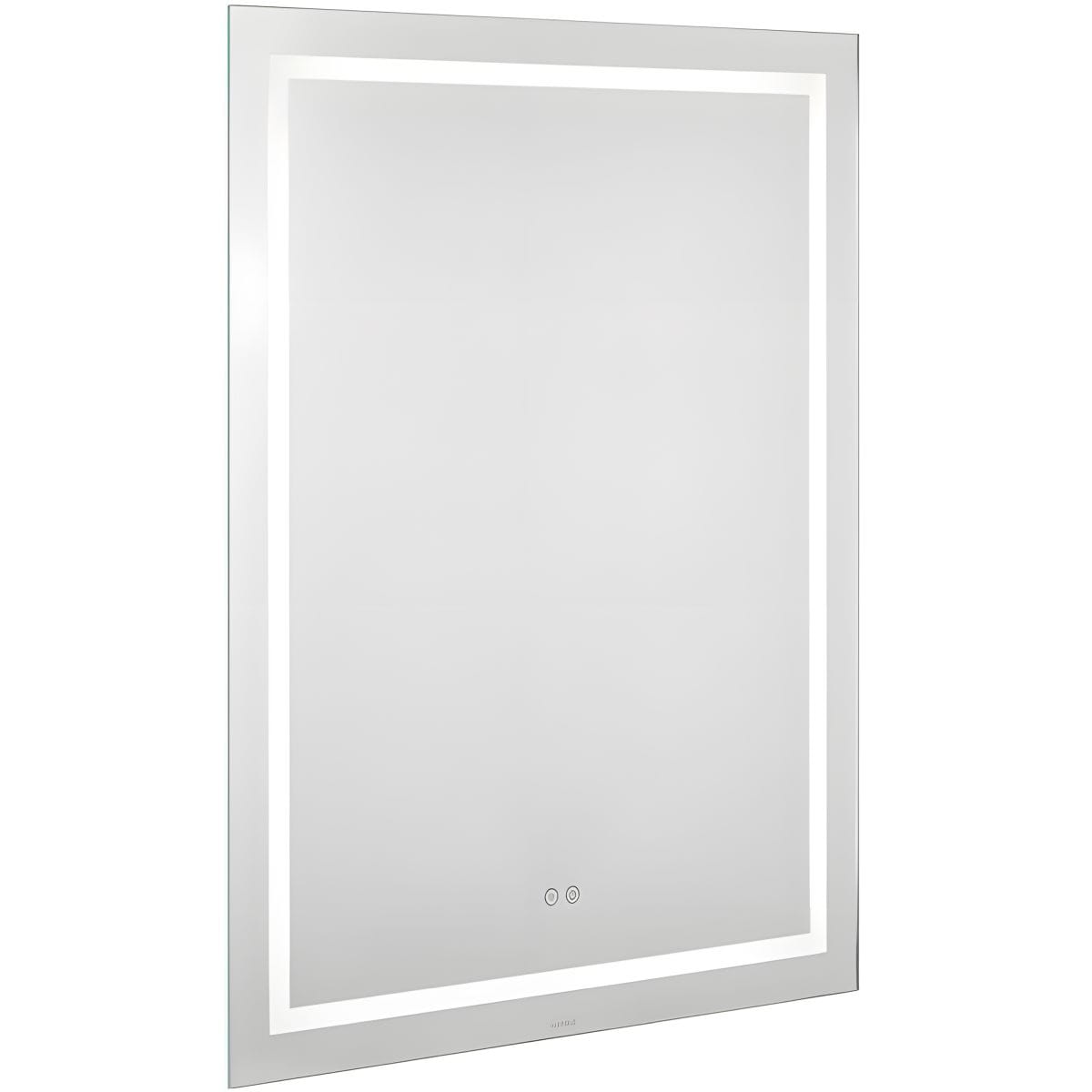 Badezimmerspiegel eckig mit LED-Beleuchtung und optionaler Spiegelheizung, 700 x 900 mm - 24W