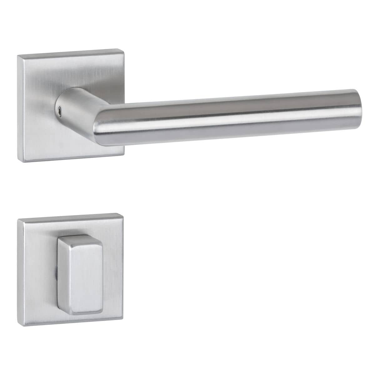 Hermat lever handle BASIC 02 in stainless steel, WC - bathroom stainless steel matt