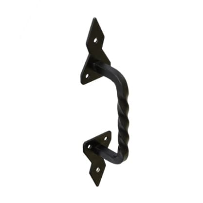 Maniglia per porta Domax in acciaio nero, apertura 130 mm