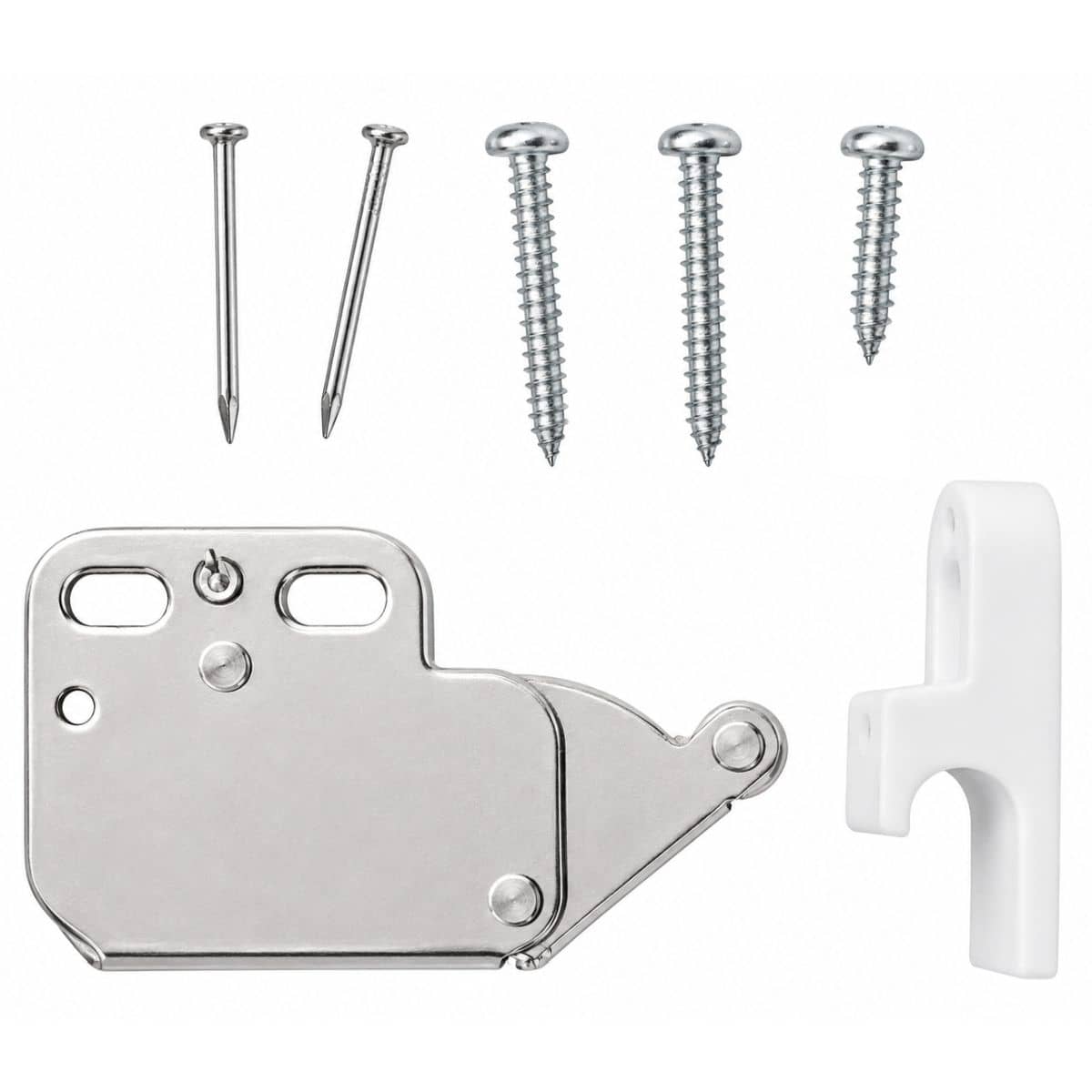 Gedotec Federschnapper MINI LATCH ECO vernickelt mit Schrauben