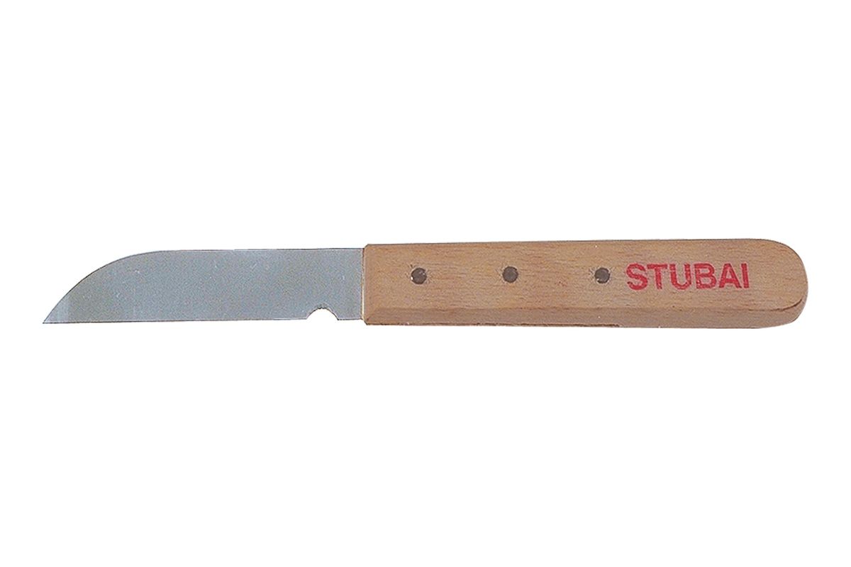 Stubai cable knife made of stainless steel, with or without notch, 75 mm, with notch