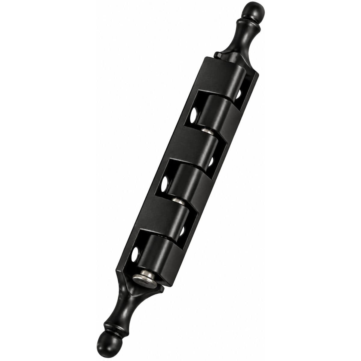Gedotec Aufschraubscharnier ADELHEID mit Zierkopf aus Metall, 95 x 54 mm Schwarz matt