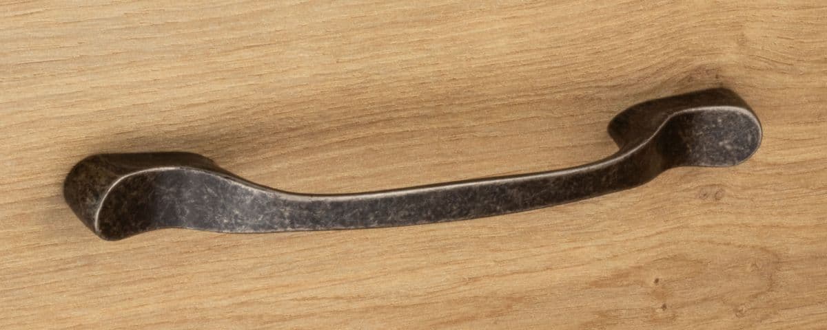 Häfele Poignée de meuble CARACAS en métal, BA 128 & 160 mm, étamée antique