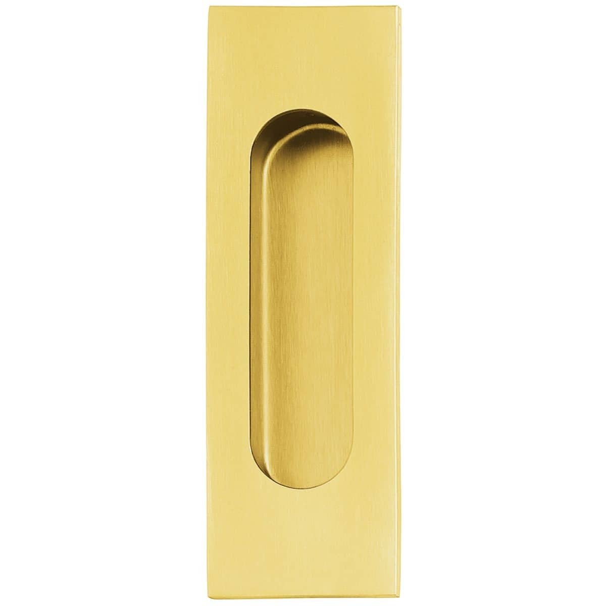 Häfele Muschelgriff CARRERA aus Edelstahl 140 x 45 x 13 mm, Messing poliert PVD beschichtet