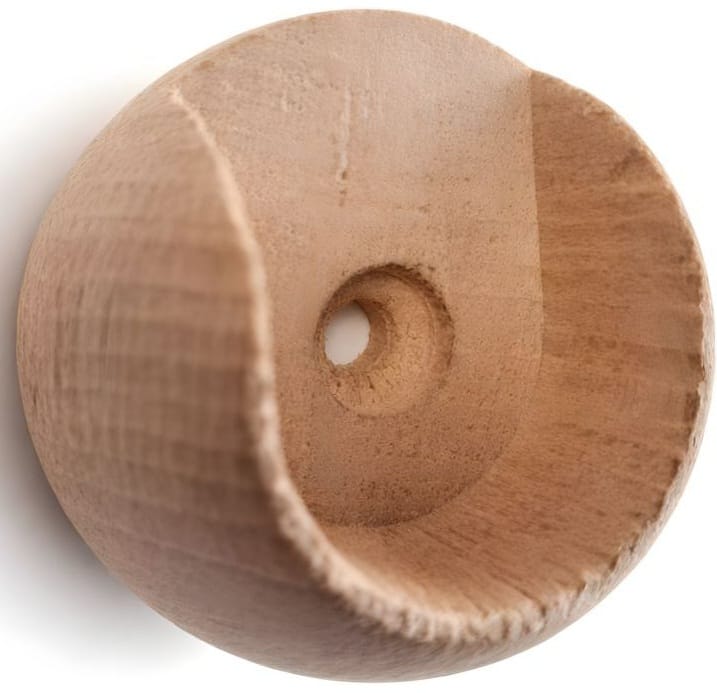 Gedotec Schrankrohrlager aus Holz Ø 50 mm für Ø 28 mm Holzstange