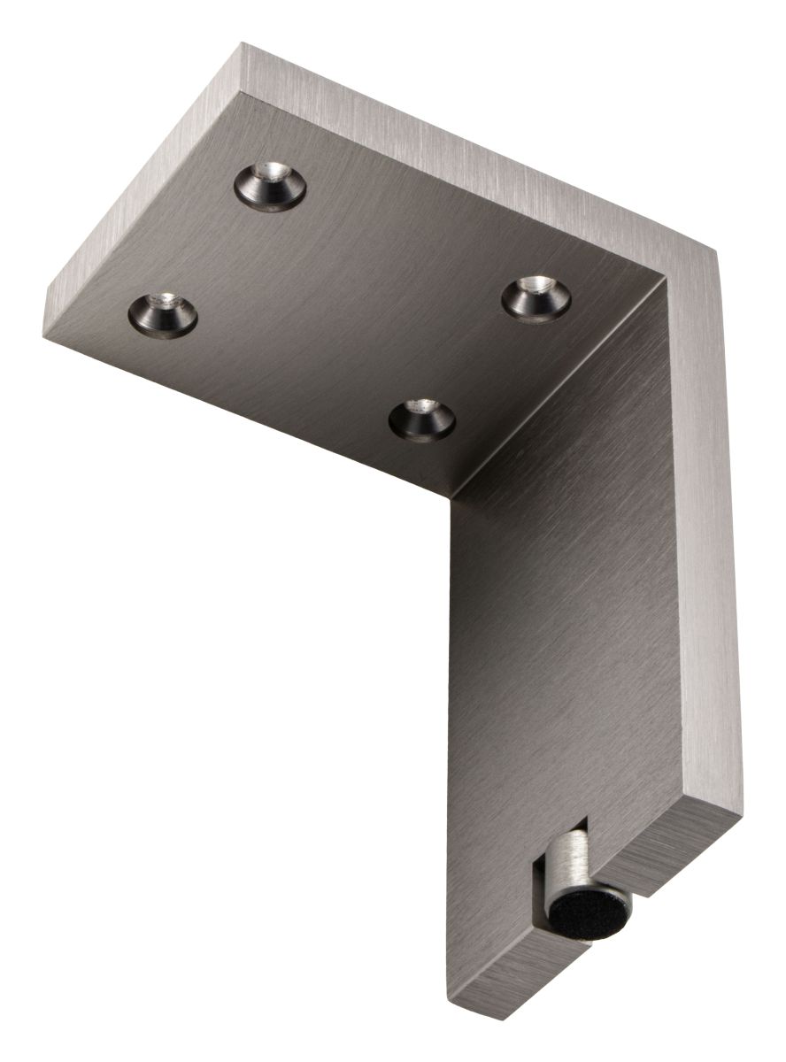 6005100L24-4 Möbelfuß FONDA aus Aluminium eckig höhenverstellbar 100 mm Edelstahl Optik