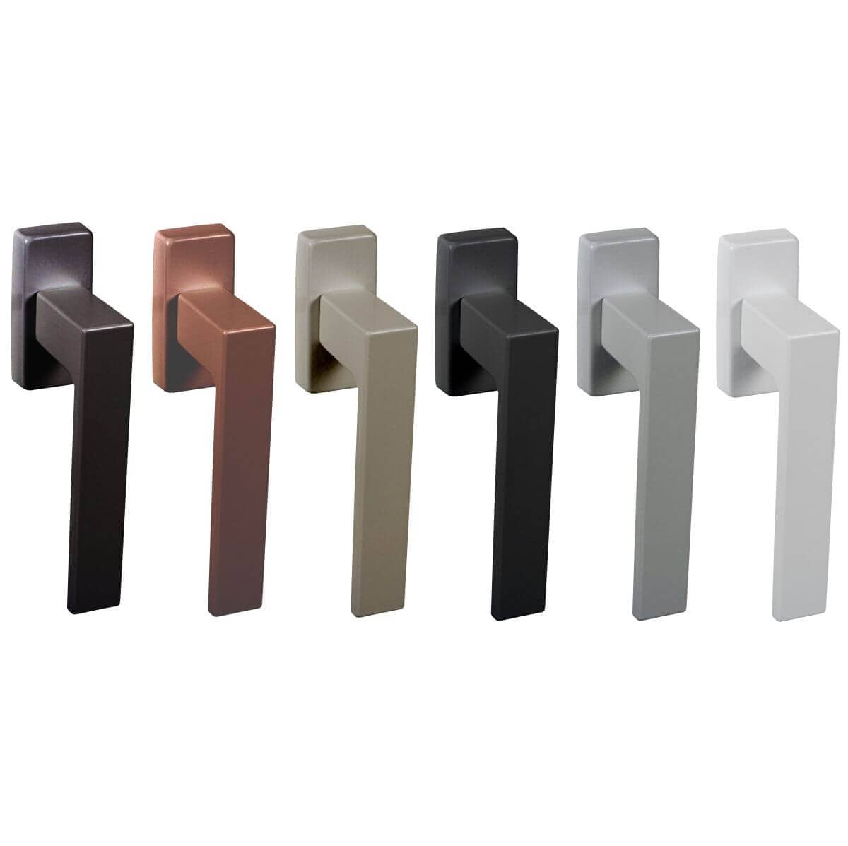 Fimet Fenstergriff PUSH 1317 DK aus Aluminium, Schwarz matt