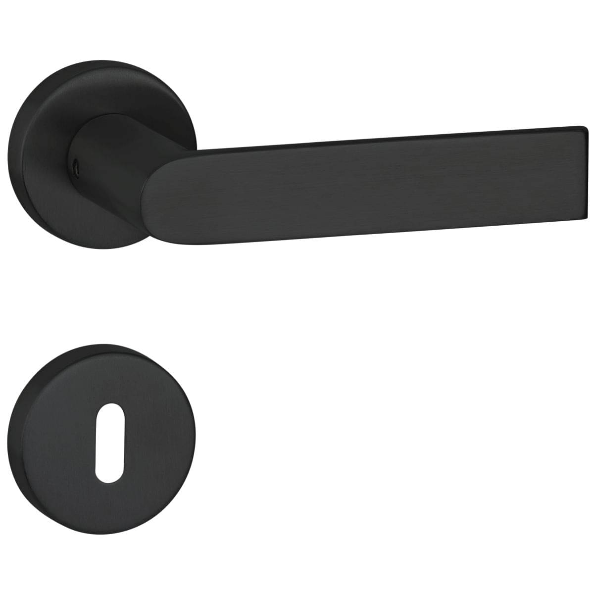 Hermat Türdrücker BASIC 13 aus Edelstahl, BB - Buntbart Schwarz matt