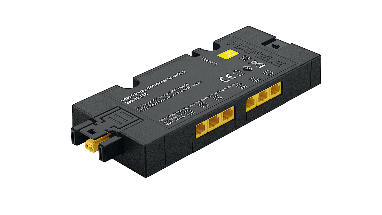 LOOX5 6-Fach-Verteiler 12V mit Schalteranschluss