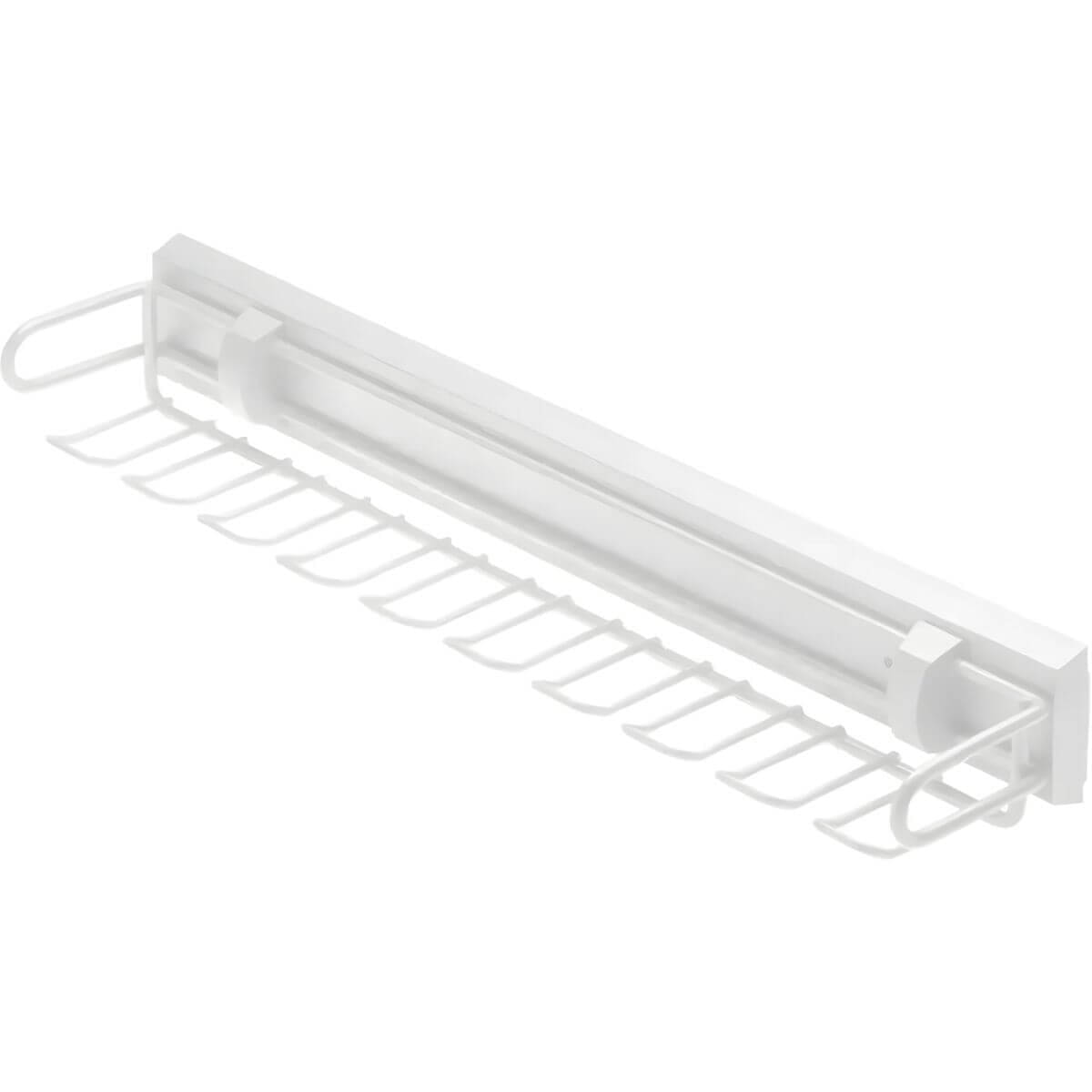 Gedotec Krawatten- & Gürtelhalter-Auszug SMART aus Stahl weiß Tiefe 460 mm, inkl. Auszugschiene