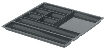 Häfele Fächerschale H4104 Schubkasten Utensilien-Aufbewahrung mit 8 Fächer 277x277x17 mm anthrazit