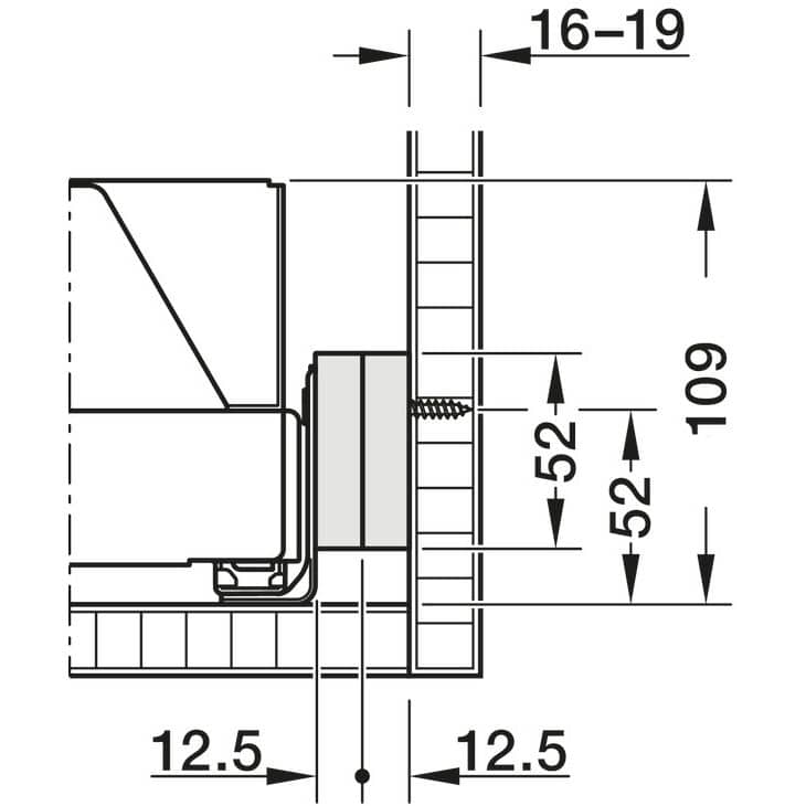 Häfele Unterschrank Innenauszug UTENSIO ST10 PLUS, Anthrazit 45 kg Korpusbreite 300 mm